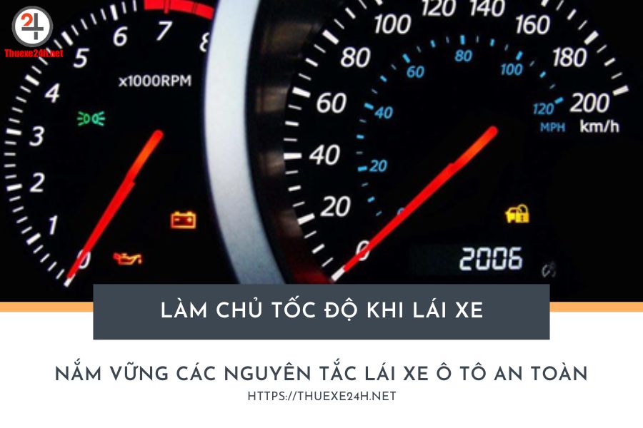 Kinh nghiệm đi xe ô tô đường dài an toàn là khả năng làm chủ tốc độ khi lái xe.