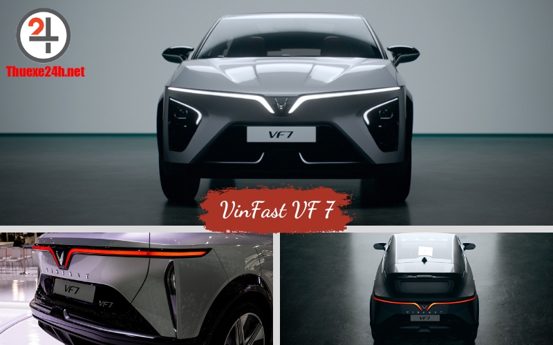 VinFast VF 7 - một trong các dòng xe ô tô điện VinFast  có bước đột phá về thiết kế mang đậm chất tương lai với những đường nét ấn tượng.