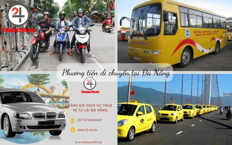 Các phương tiện di chuyển phổ biến khi du lịch Đà Nẵng.